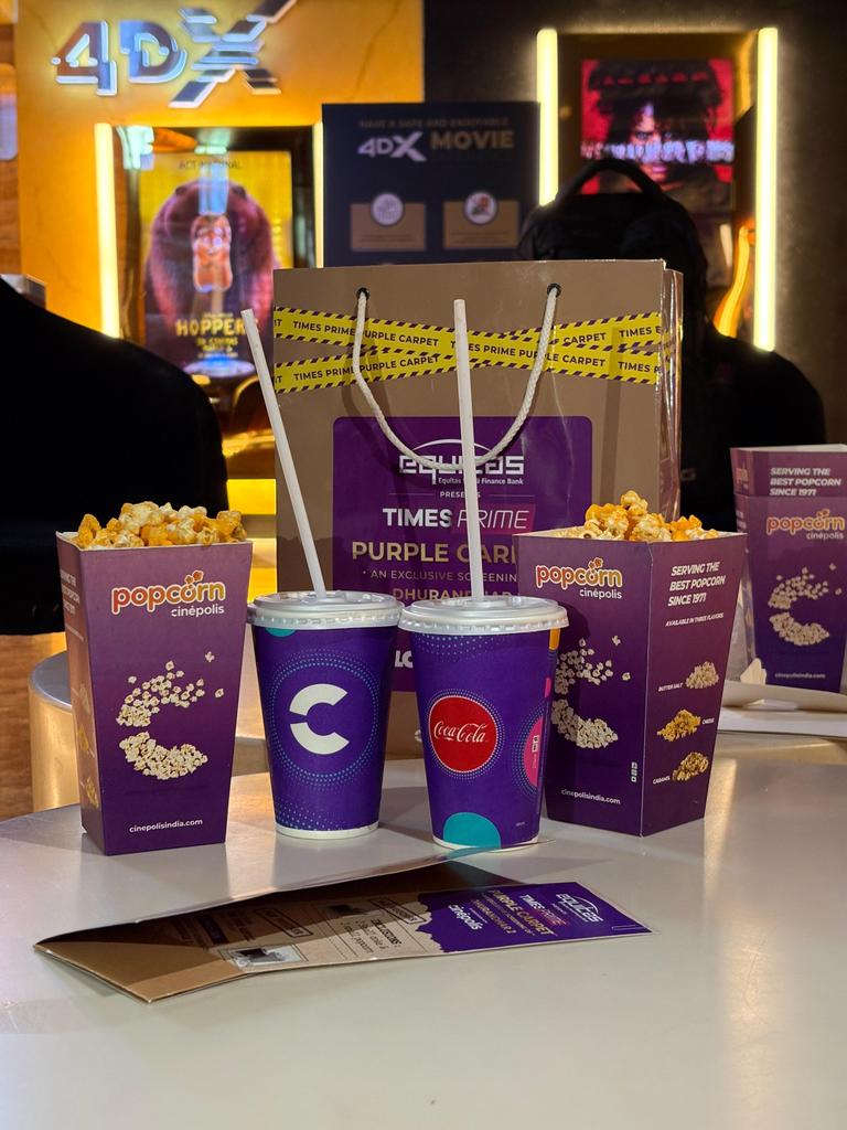 timesprime's tweet image. Goodies you can't afford to miss....🛍

@EquitasBank
@DrinkRelow @Drmorepen_ltd 

#TimesPrime #TimesPrimePurpleCarpet #Dhurandhartherevnenge #MovieRelease