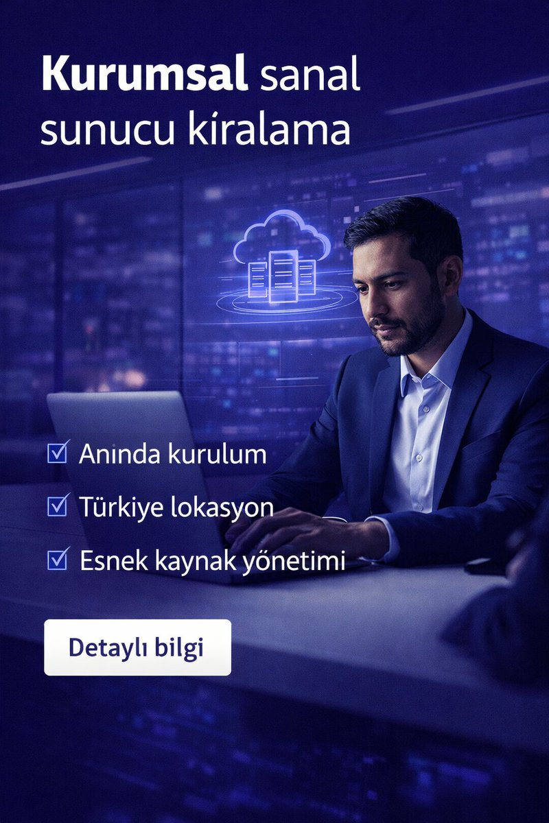weridatacomtr's tweet photo. İşletmeniz için güvenilir ve ölçeklenebilir altyapı.

Weridata Sanal Sunucu çözümleri ile:
✔ Yüksek performanslı altyapı
✔ Esnek kaynak yönetimi
✔ Türkiye lokasyon düşük gecikme
Projelerinizi kesintisiz büyütün.

https://t.co/R5tFg4YZcv
#cloud #vds #hosting #datacenter https://t.co/DPYW714oyR
