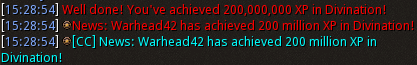 Warhead42's tweet photo. Let's go, another 200m skill in @RuneScape.

Divination, my 14th out of 29. Almost half way there!

Not sure which will be next, probably Hunter, but maybe Crafting, Dungeoneering or Woodcutting.  We'll see! https://t.co/huUGSlCI8O