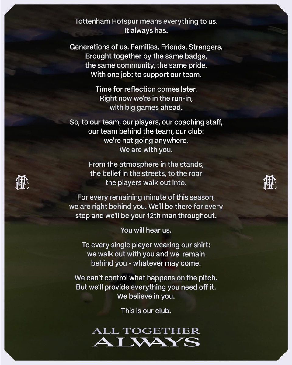 All Together Always #THFC