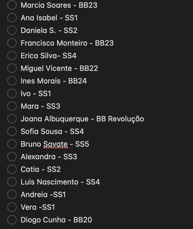 dh2uliv's tweet image. Um elenco que eu acho que serviria no BB All Stars (uns nao aceitavam entrar, outros eu nem sequer gosto e alguns já estão saturados) #sstvi #bbtvi