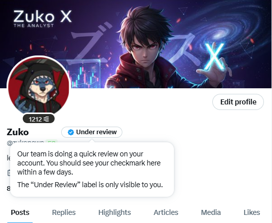ah god i just got an update on my pfp and realized my blue checkmark is gone hope it will come soon
