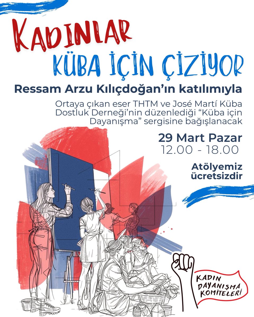 Küba ile dayanışmayı büyütmek için biz de fırçamızı elimize alıyoruz 🎨🖌️ Sen de gel dayanışmayı birlikte büyütelim 🇨🇺