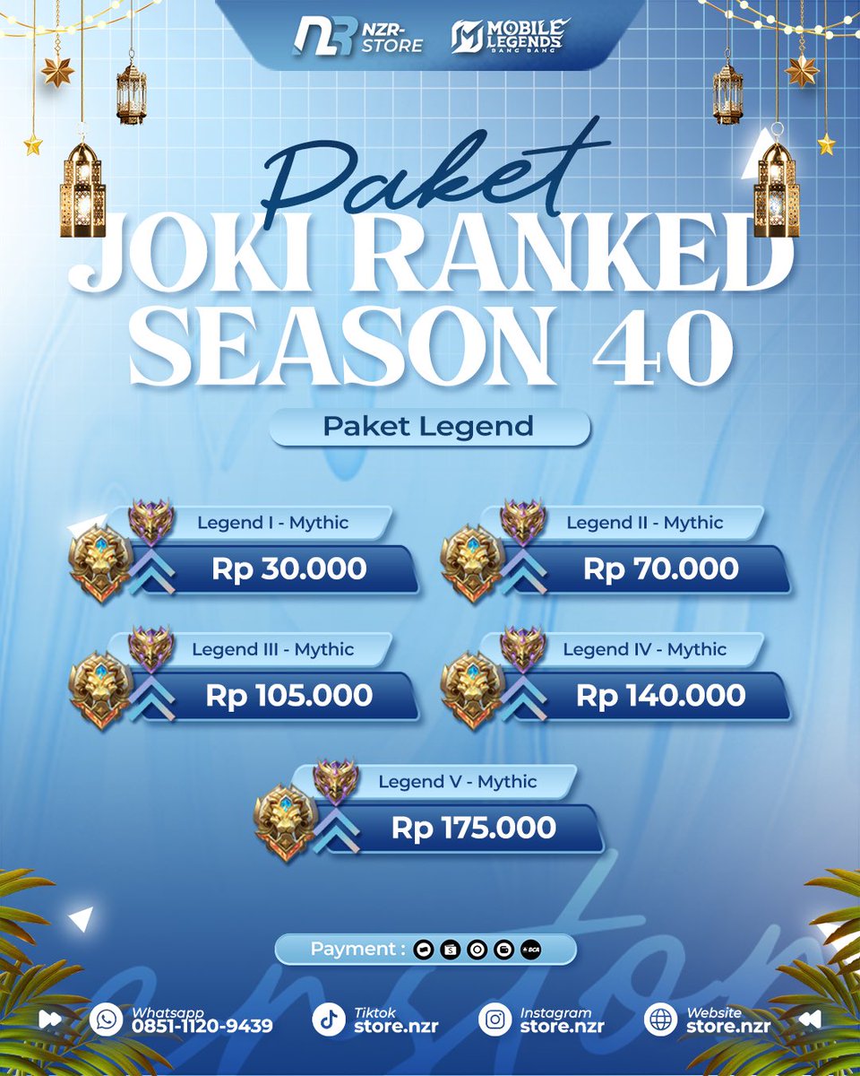 NZR STORE | TOP UP GAMES & JOKI MOBILE LEGEND tweet media