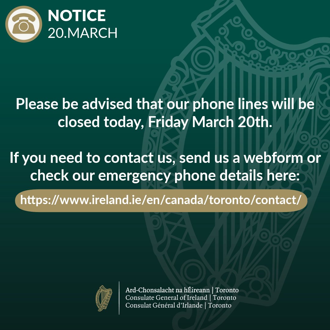 Consulate General of Ireland in Toronto tweet media
