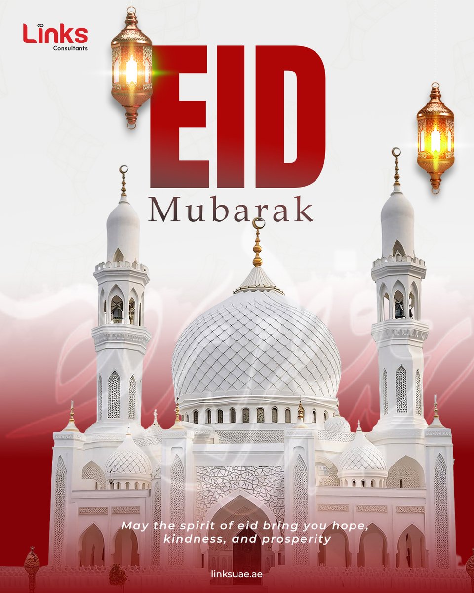 linkscorp's tweet image. Eid Mubarak! Wishing you and your family peace, safety, and strength. Together, we stand united to overcome every challenge.

#EidMubarak #LinksConsultants #WeStandTogether #UAE #PeaceAndSafety #Unity #Strength #TogetherWeRise
