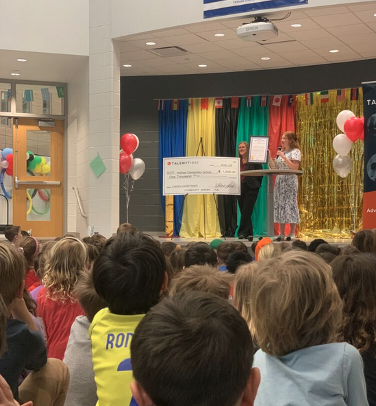 WMTalentFirst's tweet photo. Holmes Elementary earns TalentFirst’s 2026 Literacy Leader Award—celebrating reading excellence and future leaders. 📚✨ #LiteracyLeader #EarlyLiteracy https://t.co/PxRtVoSmq7