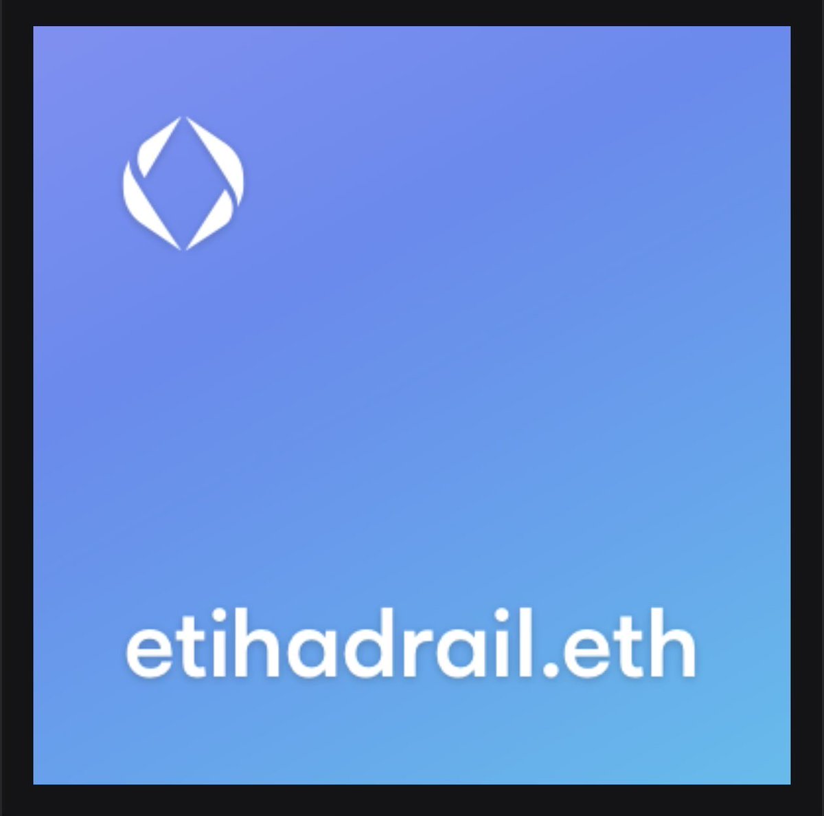 Etihadrail.ens 

Prominent #ens #domain on #sale

expiring in 2033, brand relevance to #UAE/ #etihadrail Rail, potential Web3 uses (#crypto #payments, #NFT #tickets, #official #wallet.)
