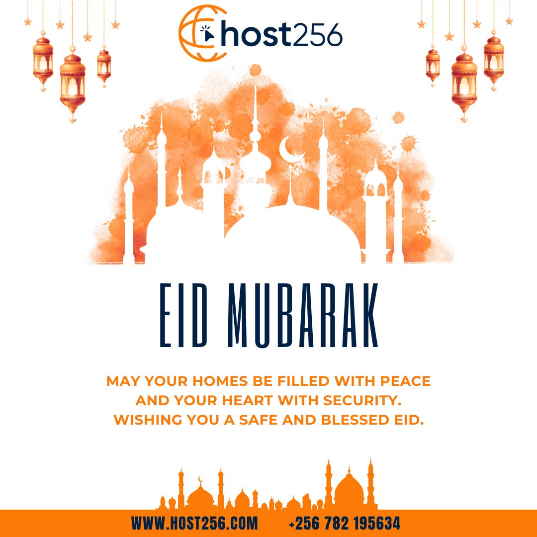 Host256's tweet photo. May your homes be filled with peace and your heart with security. 

Wishing you a safe and blessed Eid.

Eid Mubarak from us at Host256

+256782195634

https://t.co/lKyCB97VEZ https://t.co/Usj0WlOSTo