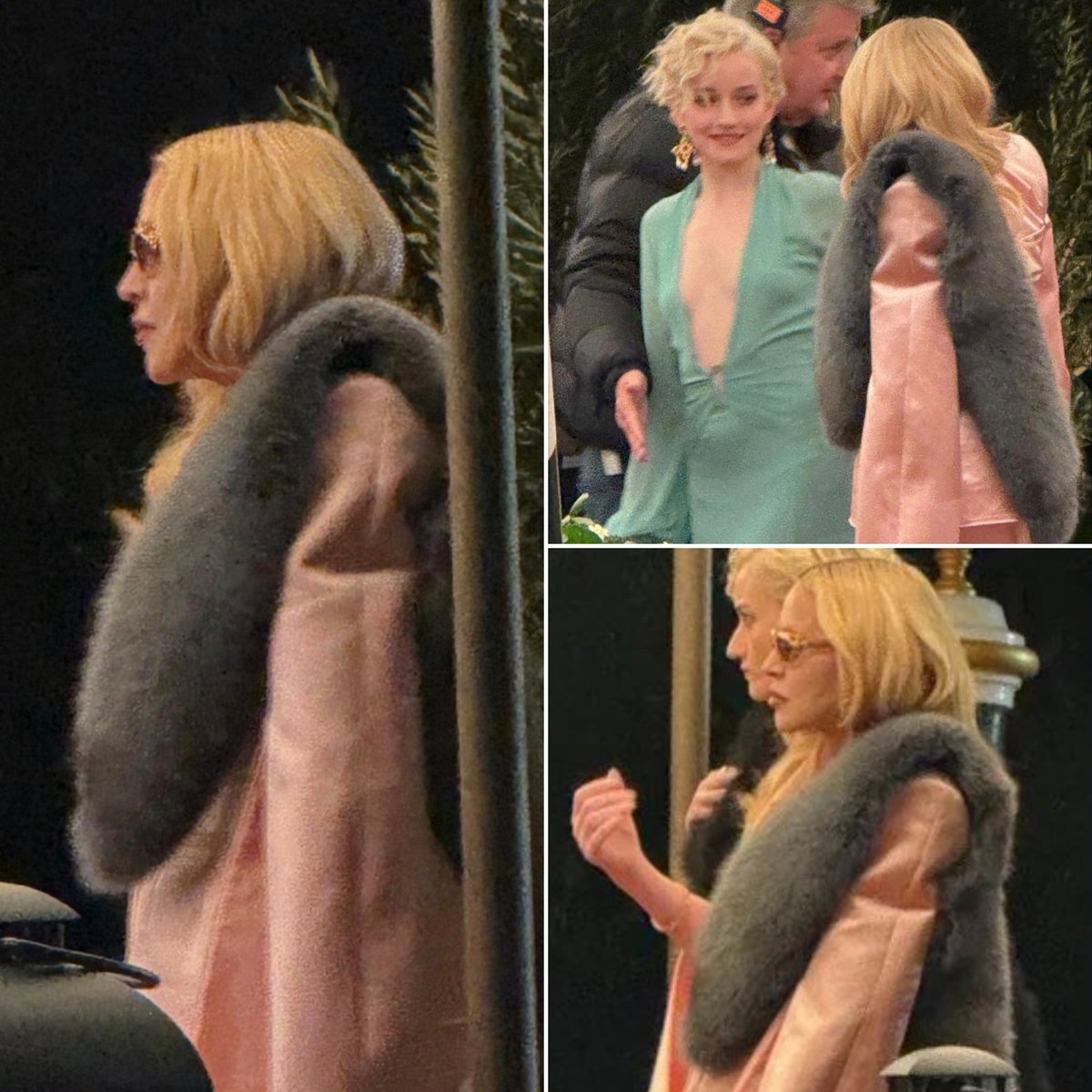 Primeras imágenes de #Madonna grabando junto a #JuliaGarner su participación que tendrá en la serie #TheStudio. La trama será en un festival de cine ficticio inspirado en el de Venecia. ❤️😍👑🔥 #madonnafans #confessions