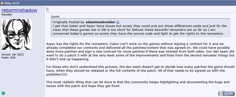 I think this doesn’t get talked about enough, honestly, because it should be trending within the Tomb Raider community.
But Saber Interactive wanted to make Patch 5, adding the improvements from the remaster of the second trilogy (movements, visual upgrades, model