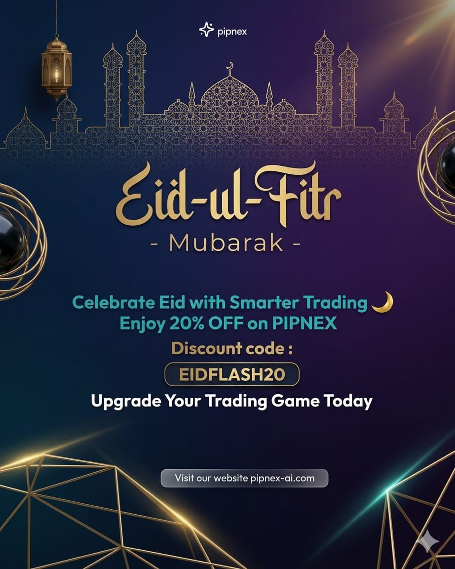 pipnex's tweet photo. 🌙 EID MUBARAK
Celebrate with smarter trading 📈

Get 20% OFF on PIPNEX
Use code: EIDFLASH20
https://t.co/dMl7J4U7Er https://t.co/t4x83Pv1Ar