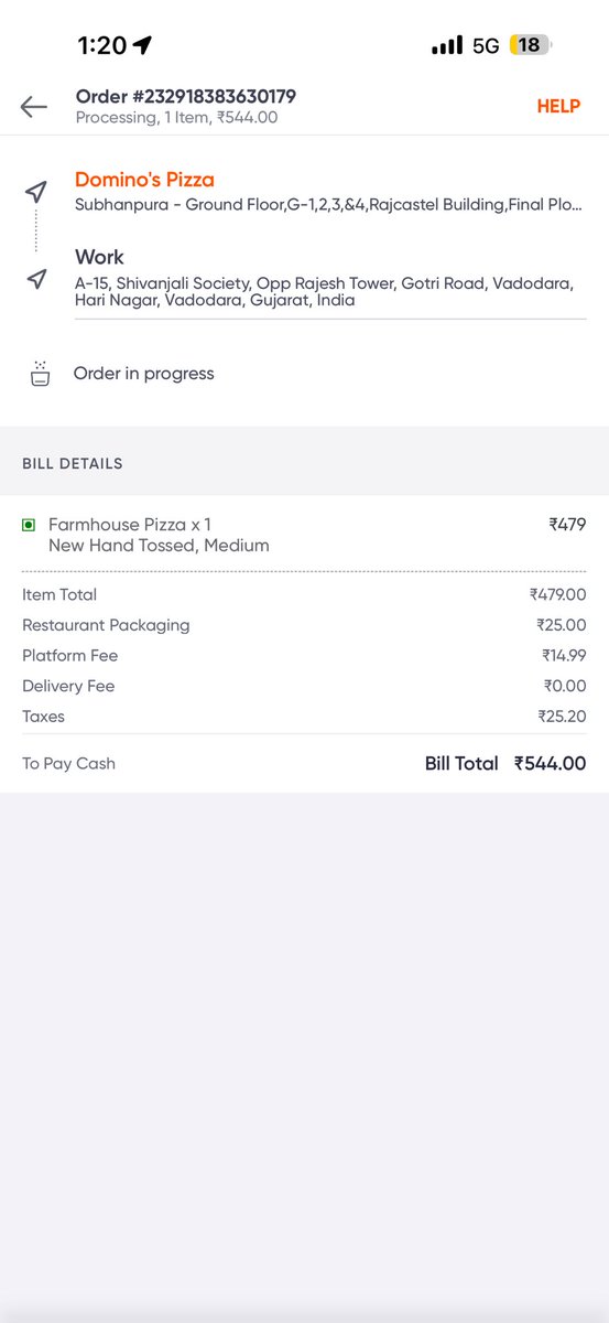 Shrey1811's tweet photo. @SwiggyCares @Swiggy @dominos_india @dominos https://t.co/zlsbNpQqhg