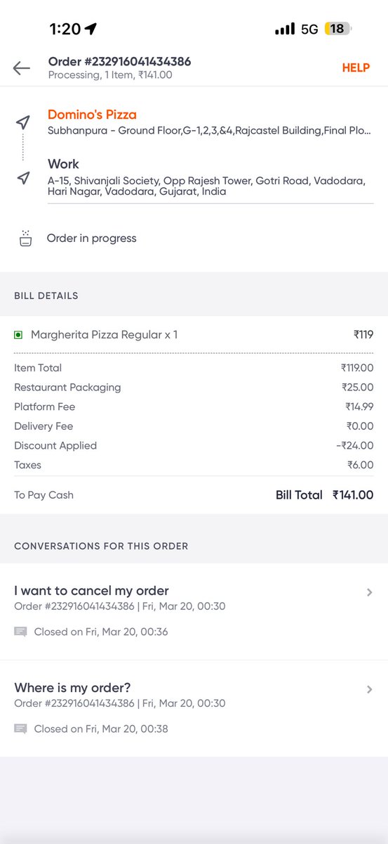 Shrey1811's tweet photo. @SwiggyCares @Swiggy @dominos_india @dominos https://t.co/zlsbNpQqhg