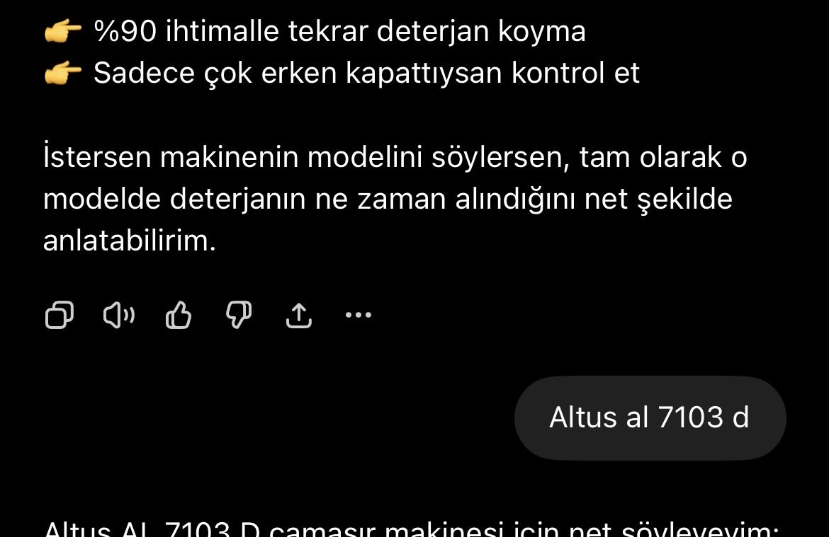 ChatGPT hangi çamaşır makinesini kullandığıma dair bütün bilgileri biliyor ya verilerim bi yerlerde kullanılırsa