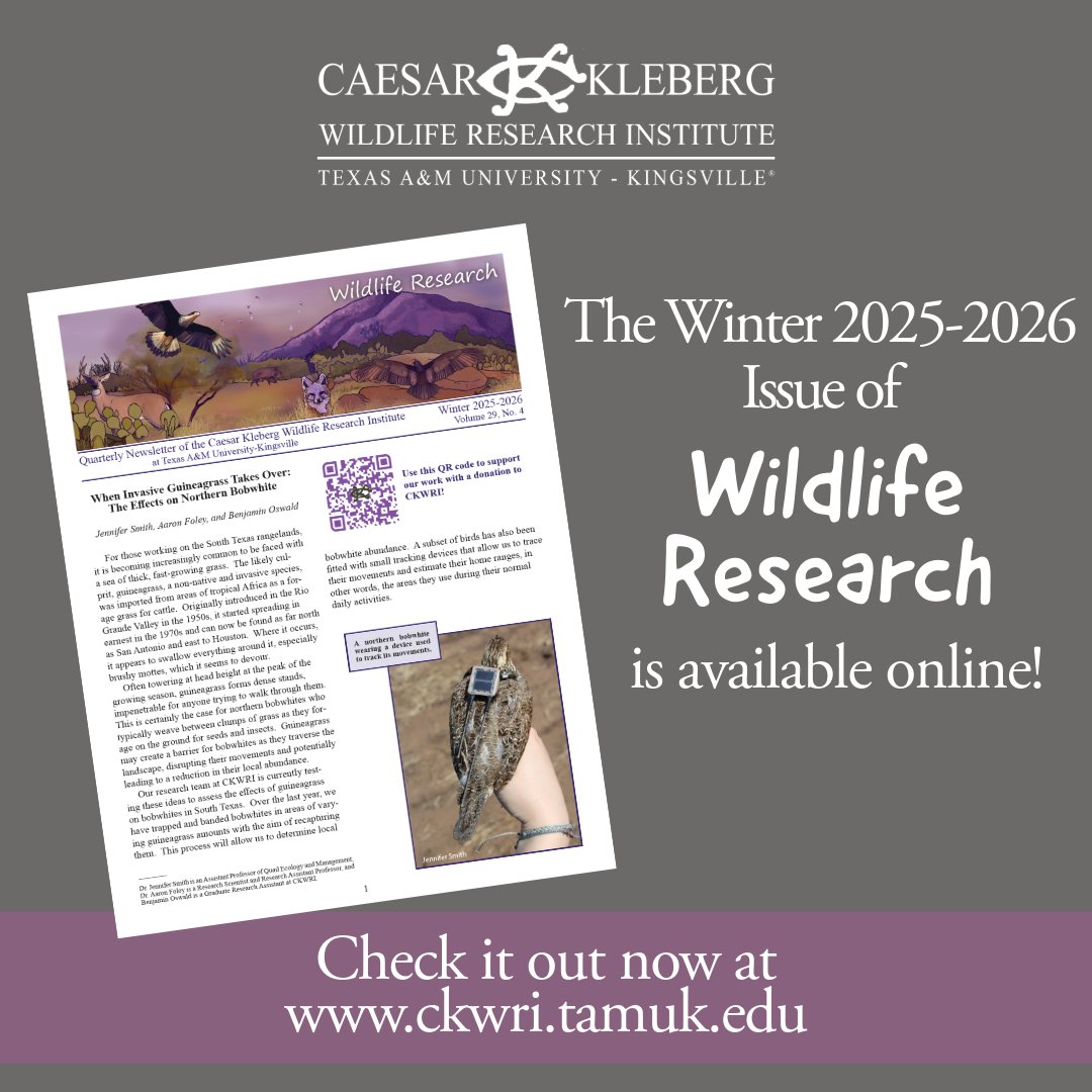 Caesar Kleberg Wildlife Research Institute tweet media