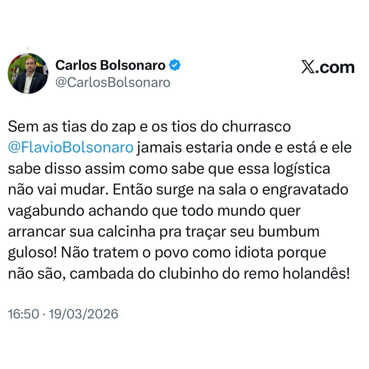 Carlos Bolsonaro tweet media