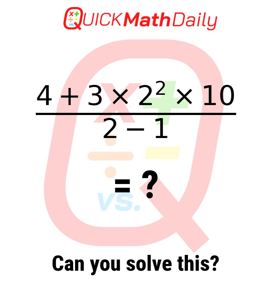 Quick Math Daily Brain Boost 🧠 tweet media