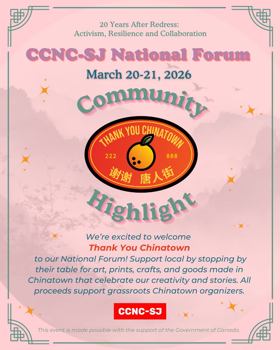 Chinese Canadian National Council for SJ tweet media
