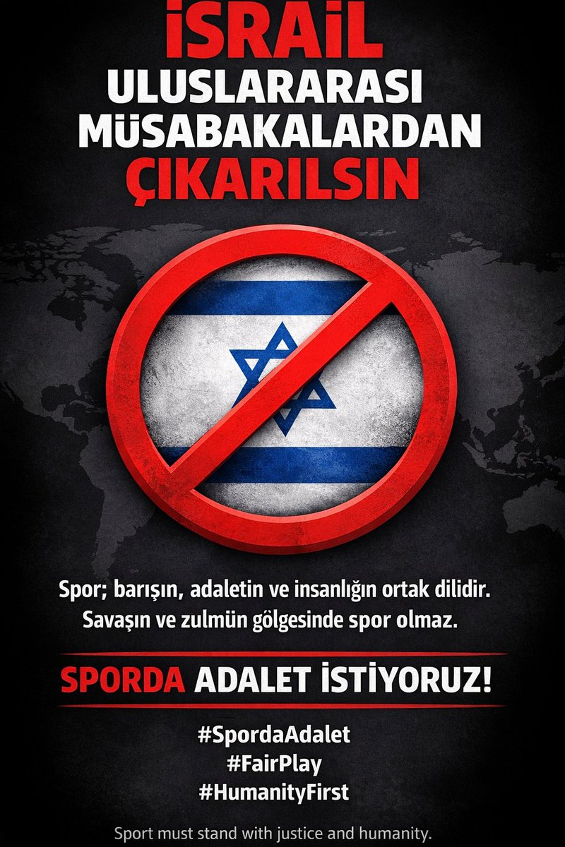 Spor; barışın, adaletin ve insanlığın ortak dilidir.
Savaşın ve zulmün gölgesinde spor olmaz.
<a href="/tcbestepe/">T.C. Cumhurbaşkanlığı</a>
<a href="/dusoder/">Dusoder(Dünya sosyologlar derneği)</a>
<a href="/Sports/">Sports</a>
<a href="/gencliksporbak/">Gençlik ve Spor Bakanlığı 🇹🇷</a>
#SpordaAdalet
#FairPlay
#HumanityFirst