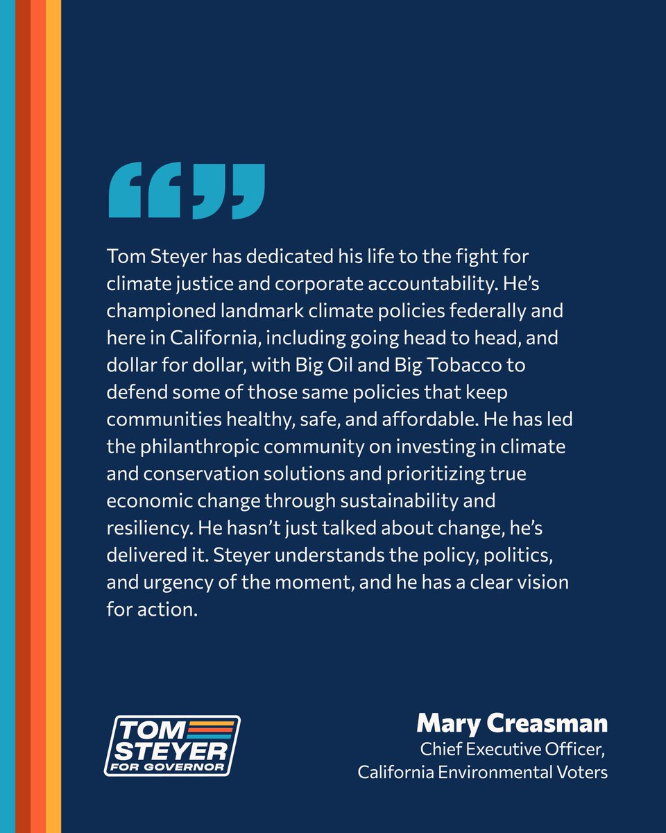 Tom Steyer tweet media