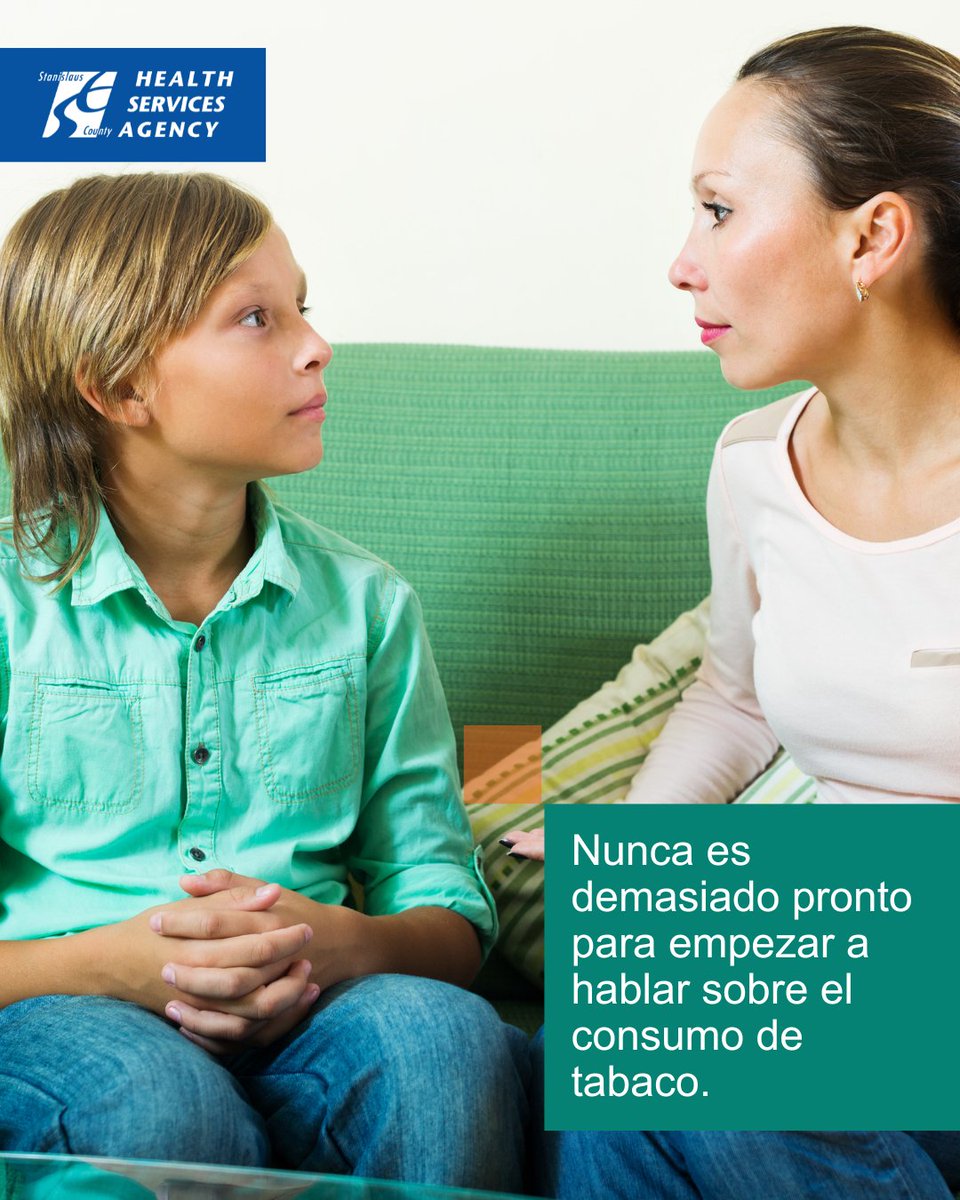 Tobacco use often begins as early as age 14. Start the conversation early; prevention starts now.
For support, visit kickitca.org or call 800-300-8086 for free resources.
#NicotineFree #TobaccoFree
#StanislausCounty #StanCountyHSA #StanislausCountyPublicHealth

El