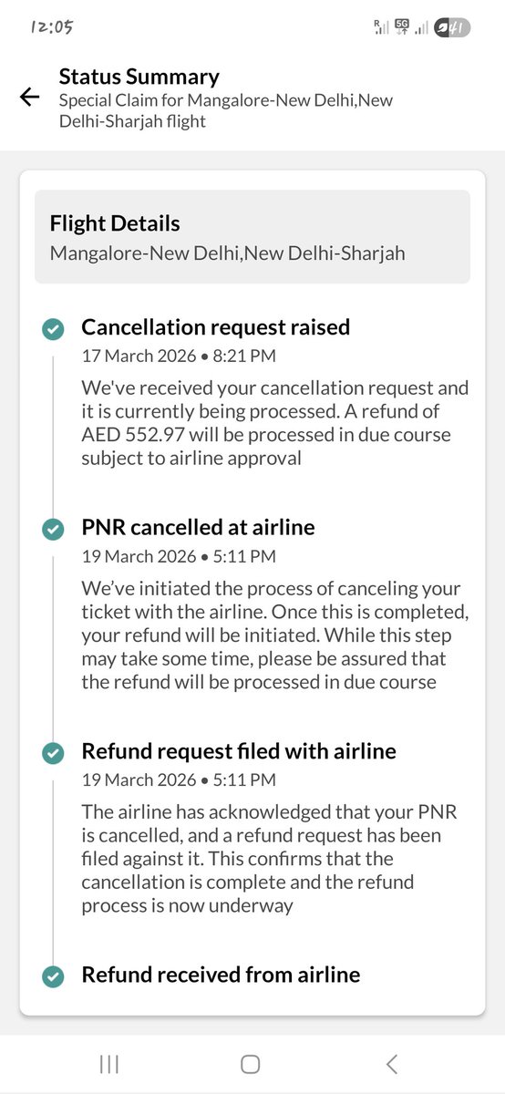 SydneyFernan17's tweet image. Flight cancelled by airline (@AirIndiaXpress) but only partial refund given! Paid AED 994, getting AED 552.97 via @makemytrip.
Why not full refund? @DGCAIndia please intervene.
PNR: D7RFTG
#RefundIssue
#AirIndiaExpress #MakeMyTrip #DGCA