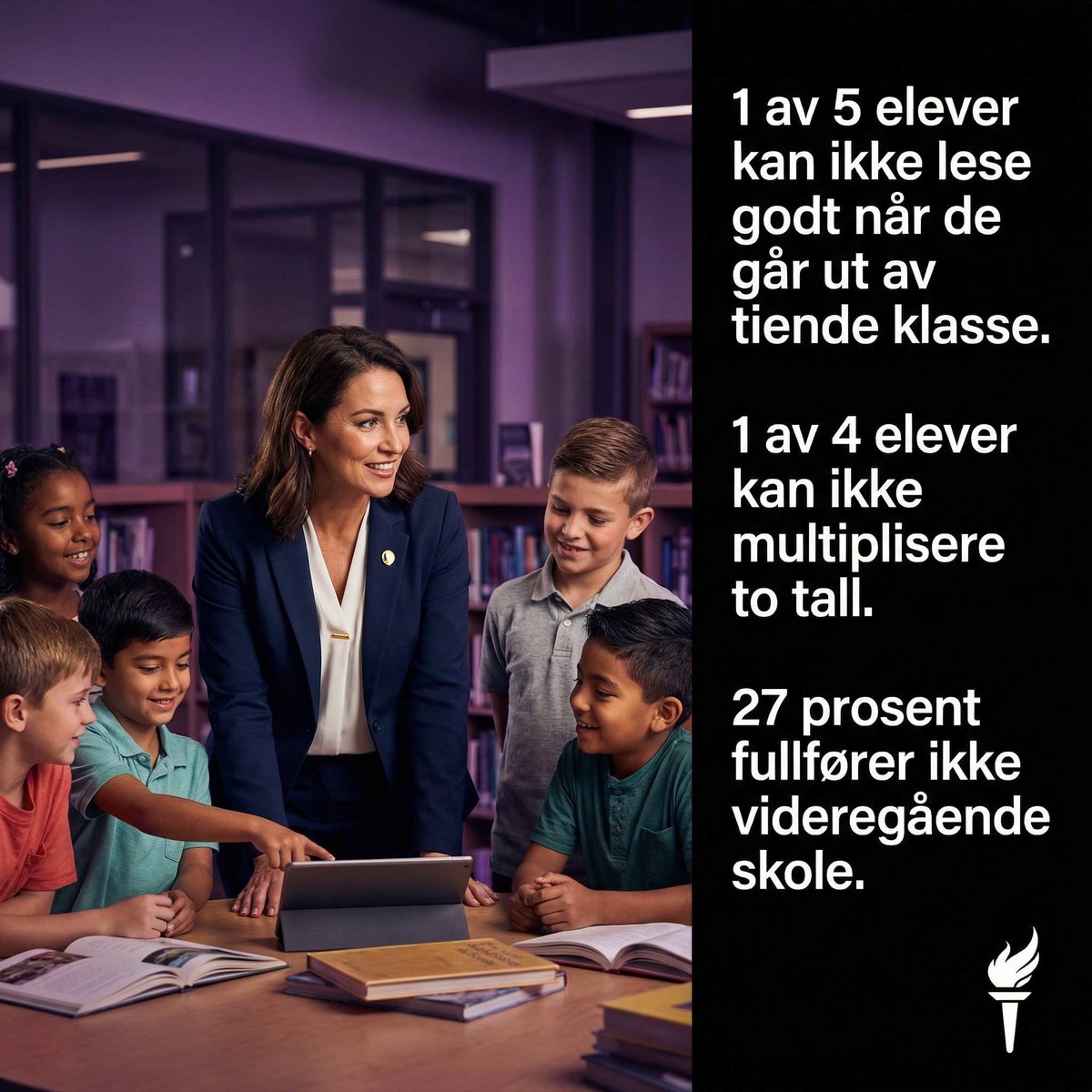 Liberalistene's tweet photo. Offentlig skole, enhetsskolen som den også kalles fungere ikke. Resultatet av dagens lov- og detaljregulerte, byråkratiske og dyre skoleregime er barn som ikke kan lese og regne. Dagens rigide A4-system fører til stort tap av menneskelig potensiale pga. av idelogi. https://t.co/NRdXx0uqWA
