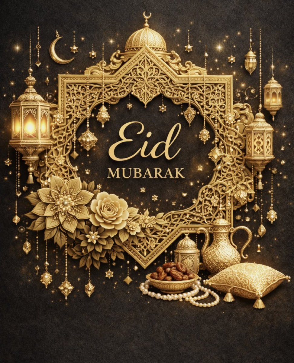 Eid Mubarak to everyone around the world who are celebrating tomorrow.
May Allah bring peace and happiness in your lives and shower His blessings upon you. (Amen)💐
#EidMubarak2026