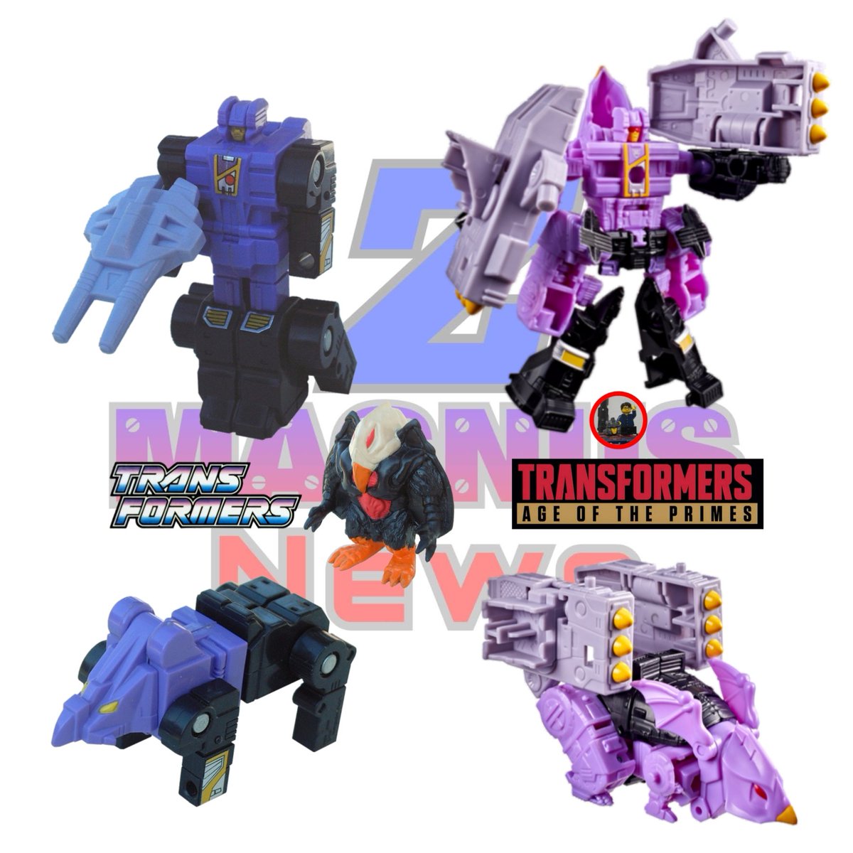 Z_Magnus_News's tweet photo. Comparativas en esta ocasión de Birdbrain de Transformers Age of the Primes vs el diseño original, figura previa y moldes que se usaron para hacerlo (Rairyu y Sludge)

#transformers 
#ageoftheprimes 
#transformersageoftheprimes 
#monstructor
#birdbrain https://t.co/fMzWk3JhRQ
