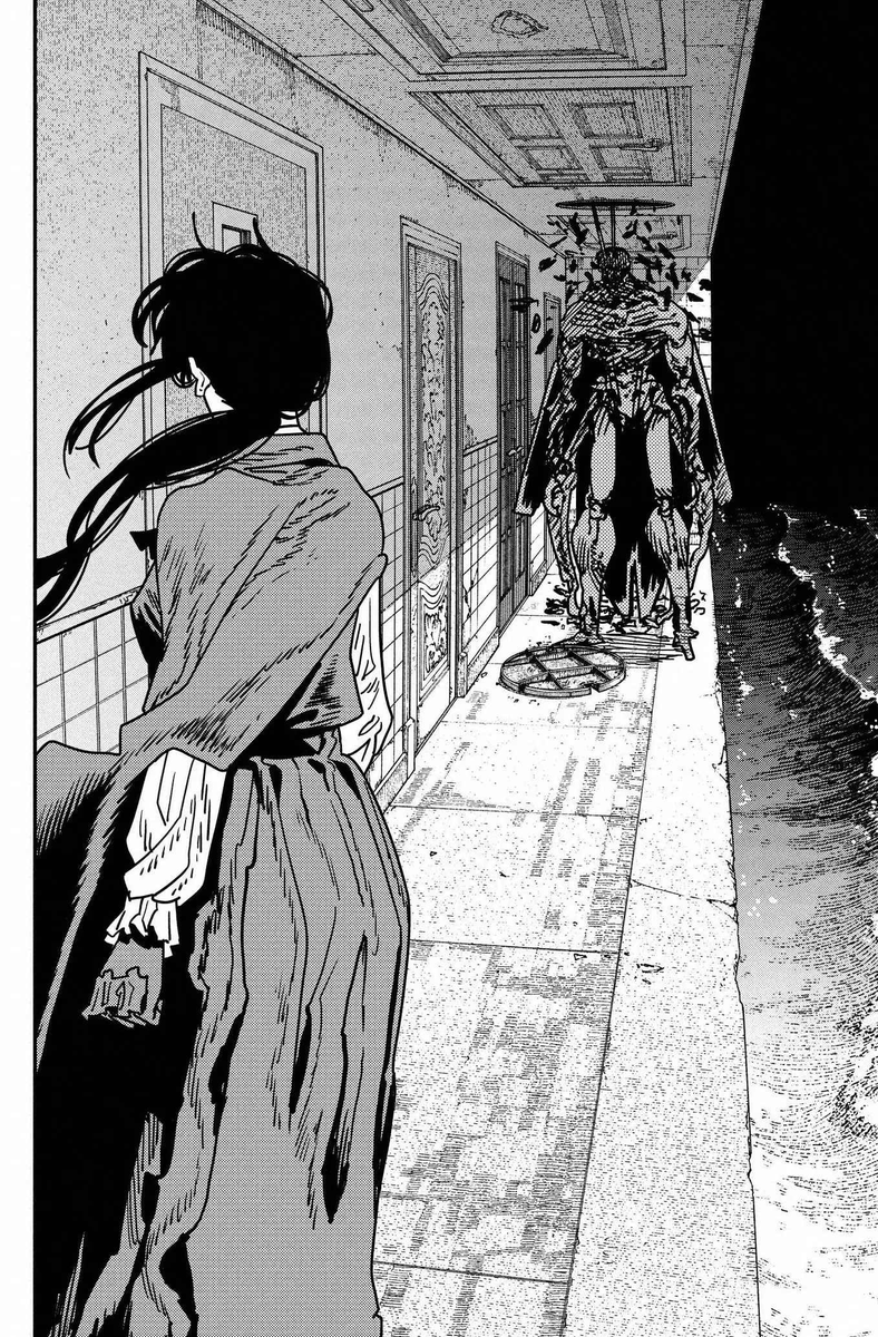 Miko_Kholin's tweet image. La entrada de este demonio me a recordado muchisimo a la entrada que hace Makima en el arco de Reze #CSM226