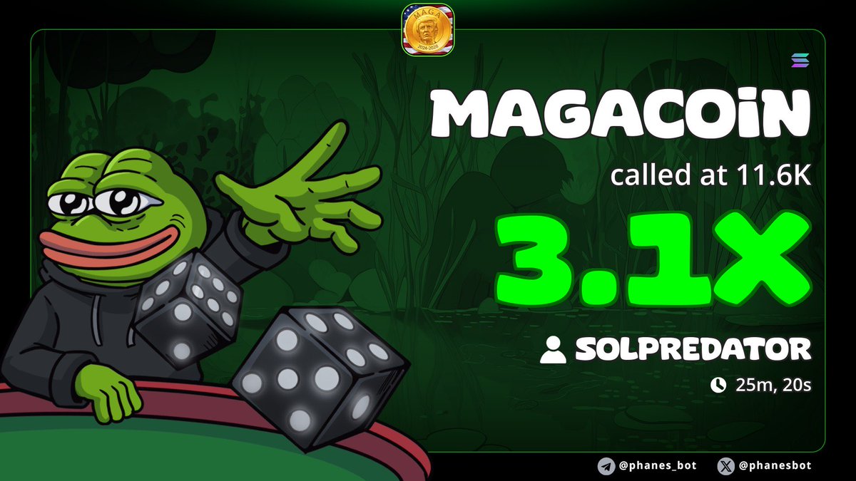 SolPredator01's tweet photo. $MAGACOIN at 11.6k → already moving 😈
3.1x in minutes
Dice just rolled… and it’s loaded 🎲
CA: HE4gCdZiXeAHJiWjXLSF9DvBcGAJ5xPiTswAroGhpump https://t.co/AjrM7M2HbJ