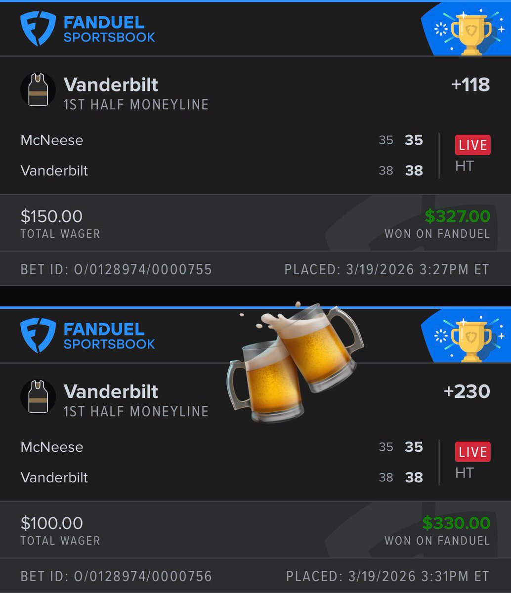 beerball3r's tweet photo. It’s been a hell of a day so far

Here are my slips so far

#BeerBets https://t.co/5V2IedkyHi