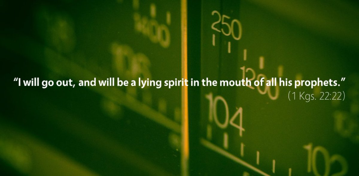 One_Of_His's tweet image. 1 Kings 22:23 KJV
Now therefore, behold, the LORD hath put a lying spirit in the mouth of all these thy prophets, and the LORD hath spoken evil concerning thee.
#ThursdayFeeling 
#BibleVerses