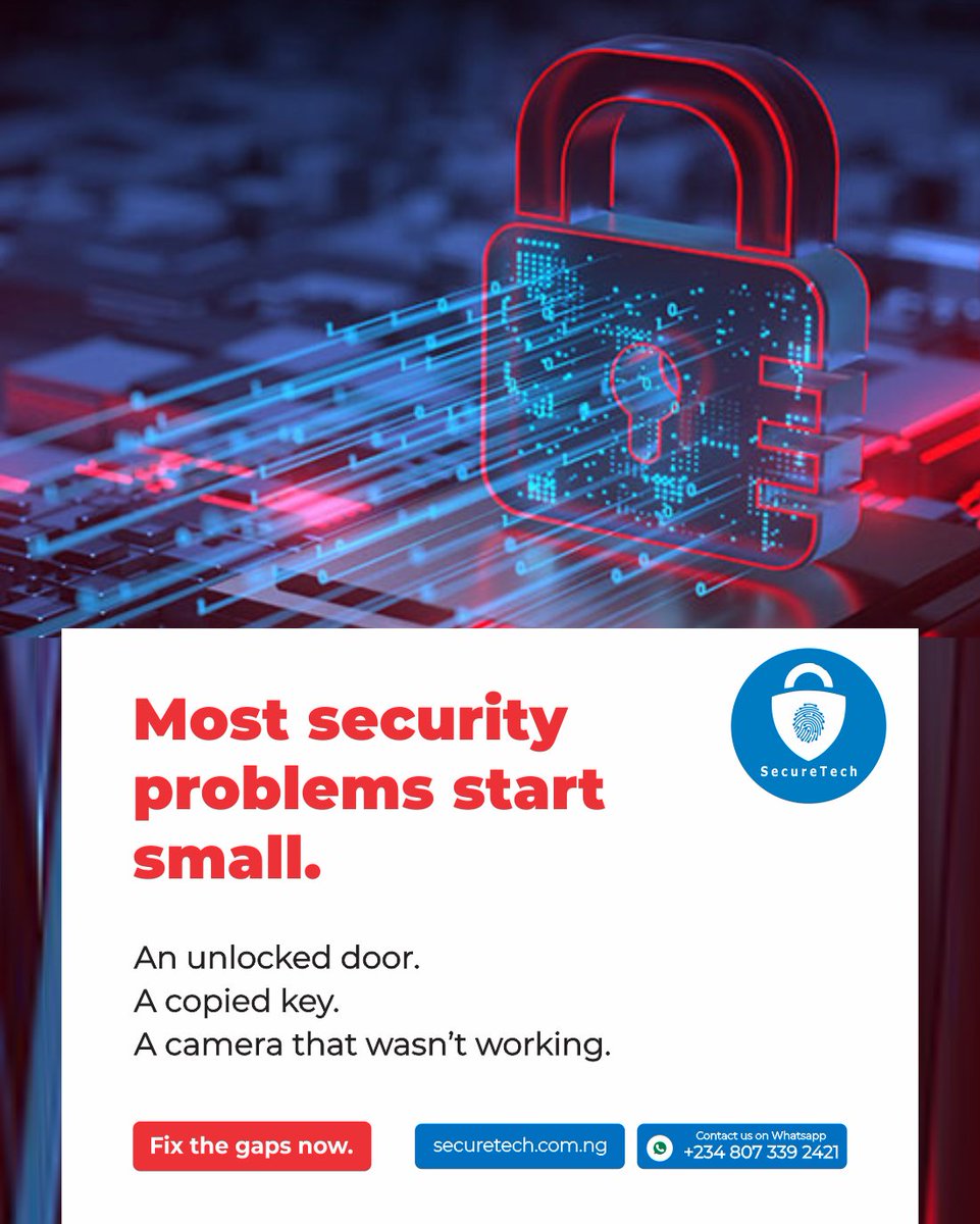 Security failures rarely start with dramatic events.
They begin with little oversights that grow into serious problems.

That’s why smart businesses close every gap early.

📞 Talk to SecureTech.