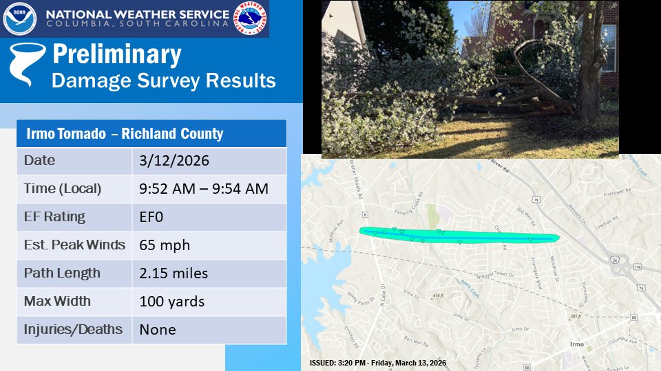NWS Columbia tweet media