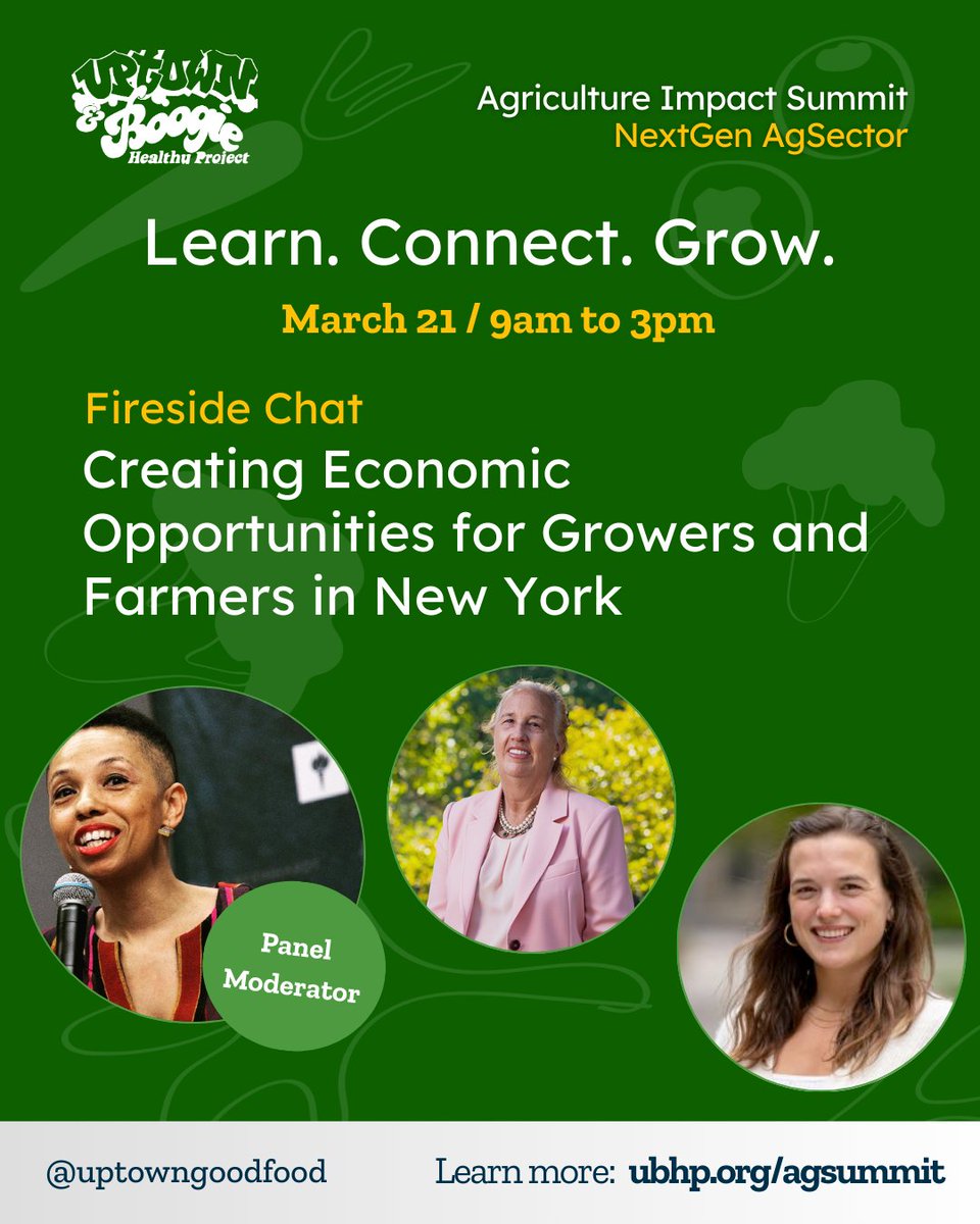 NYCUrbanAg's tweet image. JOIN US Sat. 3/21 9AM-3PM at The Forum @Columbia, 601 W. 125 St, for Agriculture Impact Summit 2026! MOUA Dir. Qiana Mickie will moderate a Fireside Chat featuring #NYC Council Member Gale Brewer &amp;amp; #LocalFood specialist SJ Peterson. #NYCUrbanAg

Register: tinyurl.com/yckb23m4