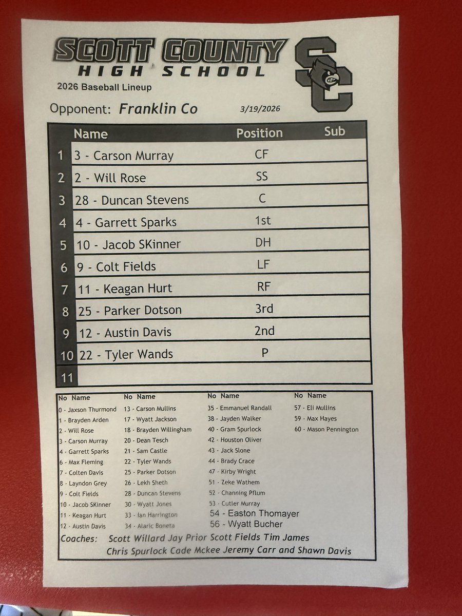 Scott County High School Baseball tweet media