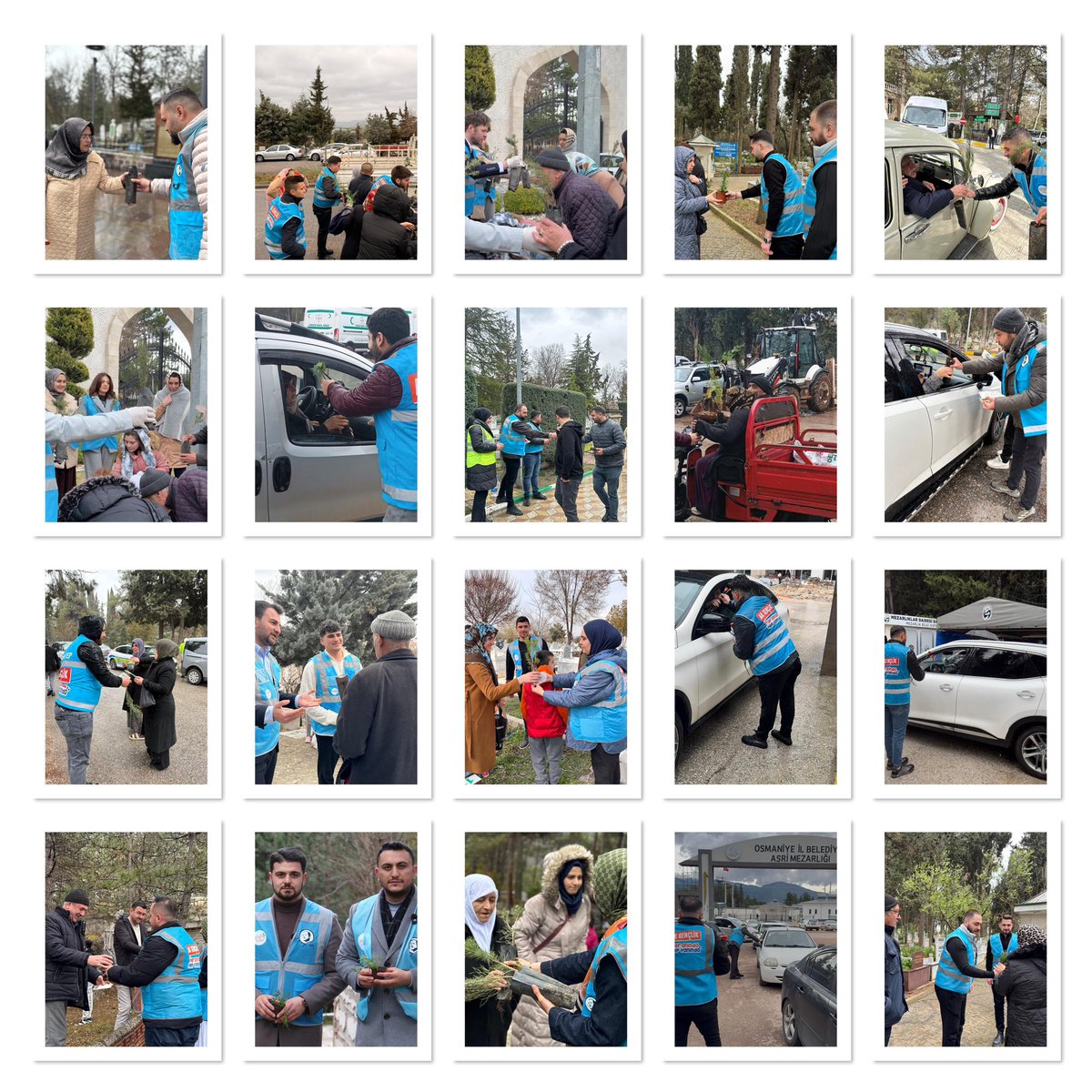 sinanozhusrev's tweet photo. İl Gençlik Kolları Kültür ve Sanat Politikaları başkanlıklarımız organizasyonuyla "Sıla-i Rahim" geleneğini yaşatmak, ahirete irtihal eden yakınlarımızı hayırla anmak için mezarlık ziyaretinde bulunan hemşehrilerimize; fidan hediye ettik.. 🌲✨

Ramazan Bayramımız mübarek olsun… https://t.co/5dBwveu9U2