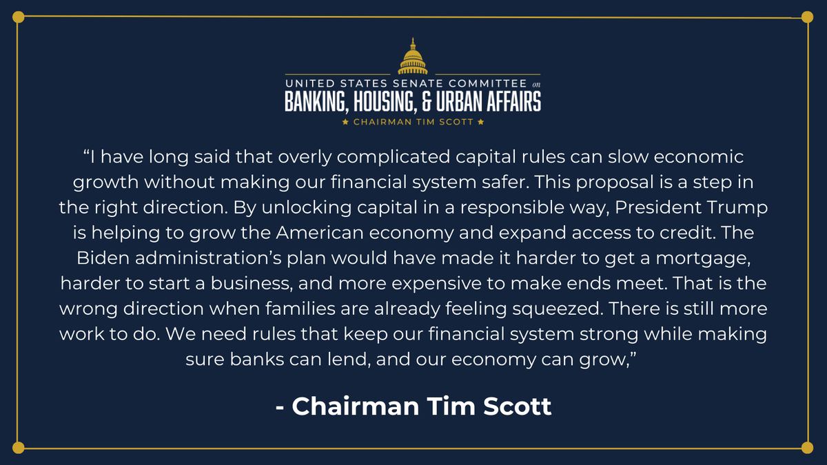 U.S. Senate Banking Committee GOP tweet media