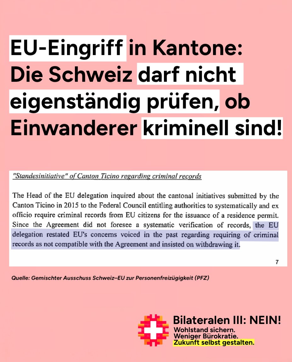 Bilateralen III: NEIN zur EU-Passivmitgliedschaft tweet media