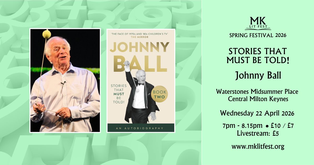 MKlitfest's tweet photo. Legendary presenter and entertainer Johnny Ball shares moments of laughter and adventure from his memoir Stories That Must Be Told.
https://t.co/AkuwflJ0rB
#johnnyball #storiesthatmustbetold #memoir https://t.co/393nEzhLXE