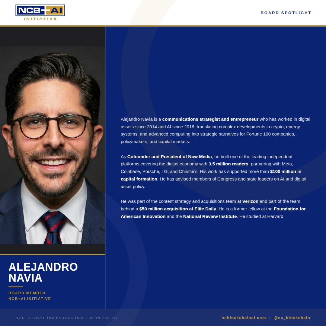 North Carolina Blockchain + AI Initiative tweet media