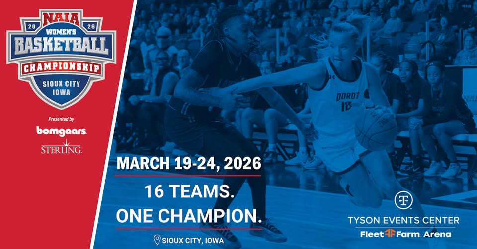 16 teams. 1 champion. Tons of action! 🏀 The NAIA Women’s Basketball National Championship is LIVE at the Tyson Events Center! Let’s give them a Sioux City welcome! 

Learn more about the tournament, RE/MAX City Centre's Fan Zone, and fun between games at downtownsiouxcity.com/events/