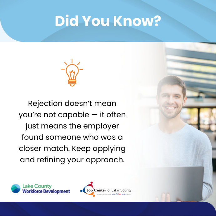 LakeCountyJobs's tweet image. Did You Know❓

Rejection doesn’t mean you’re not capable — it often just means the employer found someone who was a closer match. Keep applying and refining your approach.

#DidYouKnow? #JobCenterOfLakeCounty #Applying #JobSeeking