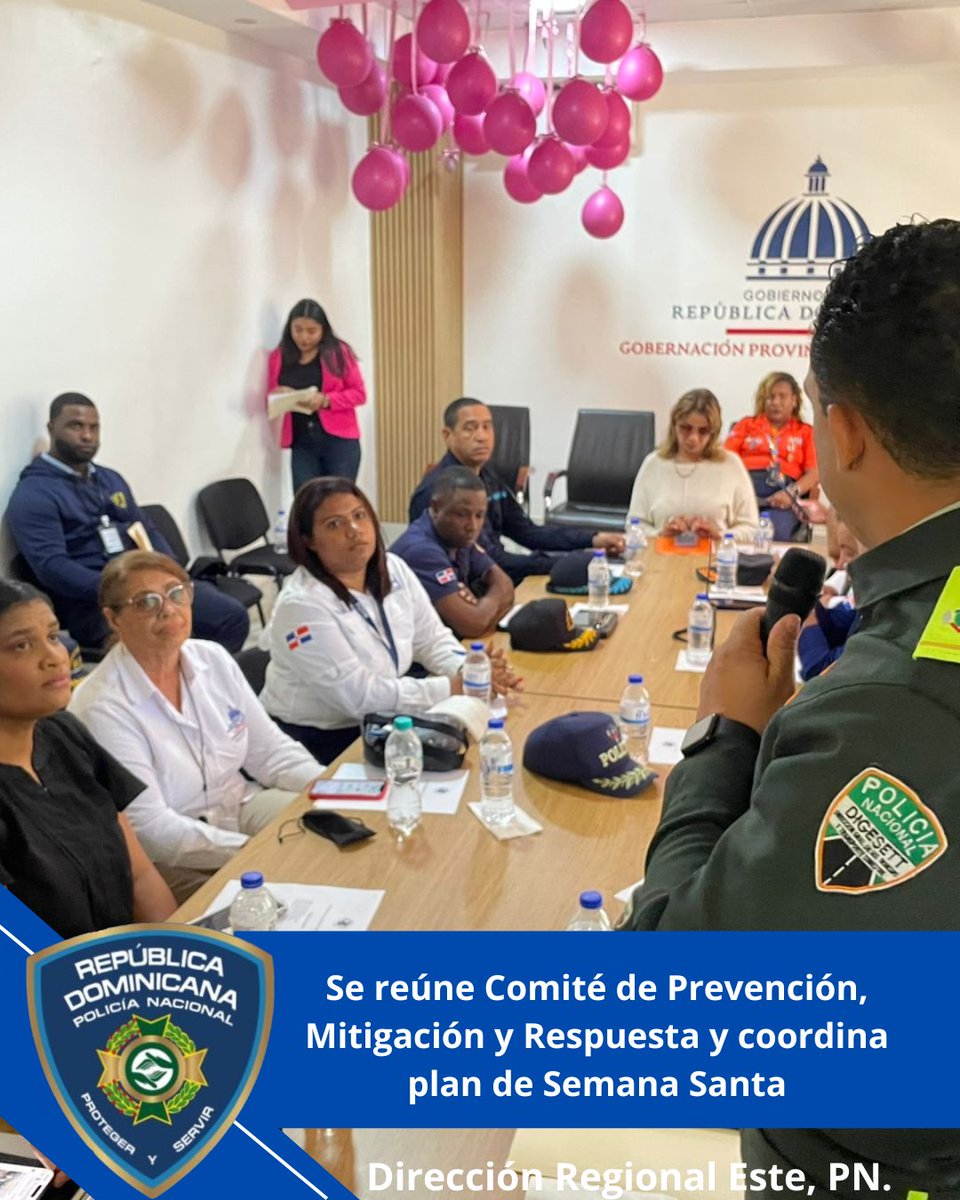 #LaRomana | Se reúne Comité de Prevención, Mitigación y Respuesta y coordina plan de Semana Santa. <a href="/PoliciaRD/">Policía Nacional República Dominicana</a> <a href="/pesqueiradiego/">Diego Pesqueira</a> <a href="/raisatv/">Raisa Nuñez</a> <a href="/LincolnRivera/">Lincoln Rivera</a> 

Síganoes en Instagram: direccionregionalestepn