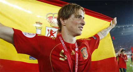 Fernando José Torres Sanz <a href="/Torres/">Fernando Torres</a> 
Fuenlabrada (Madrid) 20-3-1984
110 veces internacional // 38 goles

-Mundial de Alemania 2006 (4 partidos // 3 goles)
-Mundial de Sudáfrica 2010 (7 partidos)
-Mundial de Brasil 2014 (3 partidos // 1 gol)

Sigue...