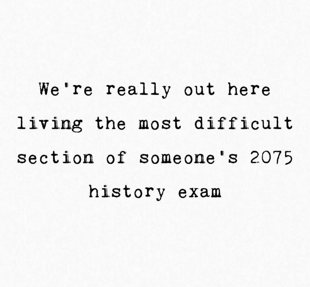 I can only hope that future generations will never repeat our mistakes.