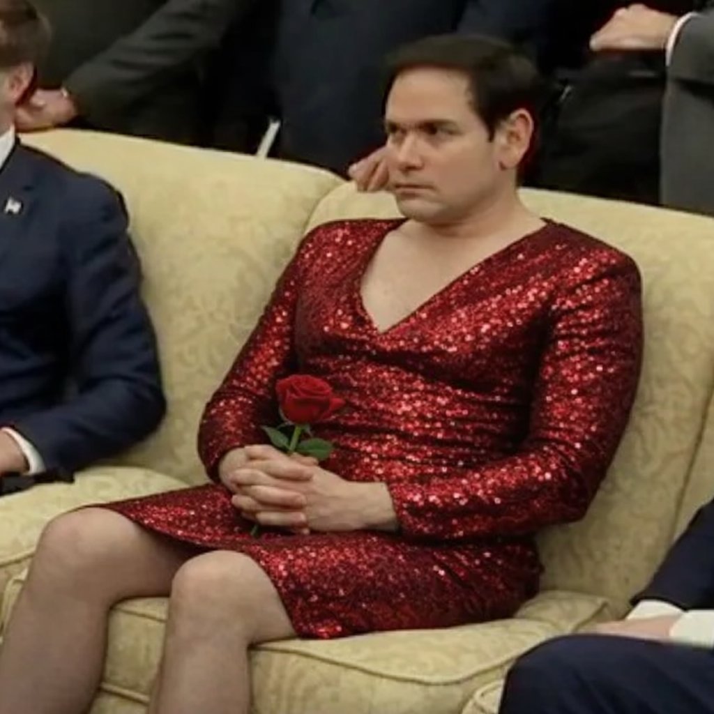 reganopel's tweet image. Marco Rubio realizing he has to be the next Bachelorette
