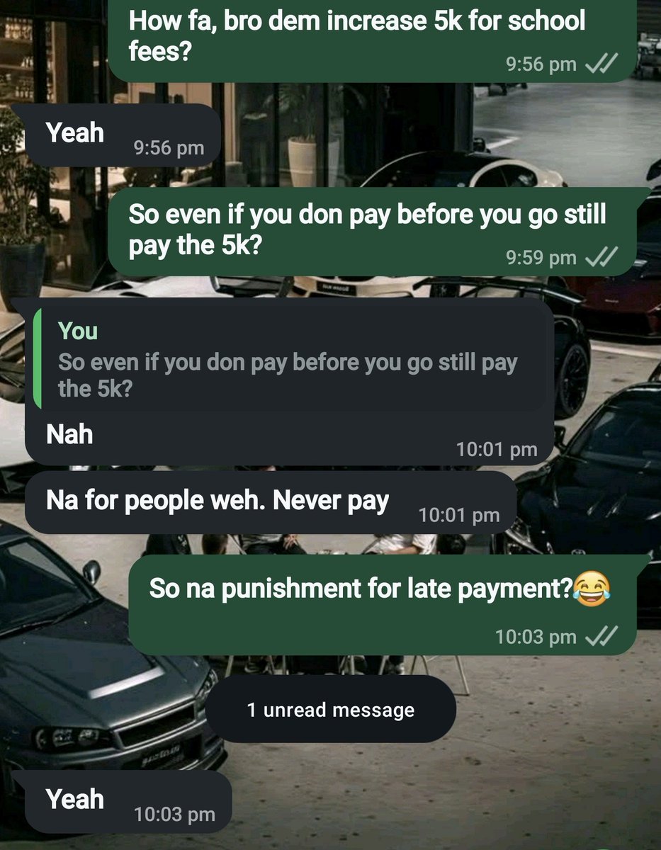 Pakachi3's tweet photo. School charging student extra 5k for late payment of school fees is something i will never understand 😒💔

You'll be struggling to get your school fees, only for you to find out that you have to pay another 5k penalty in this economy. 

This doesn't sit well with me💯😏 https://t.co/UA05P2Kusr